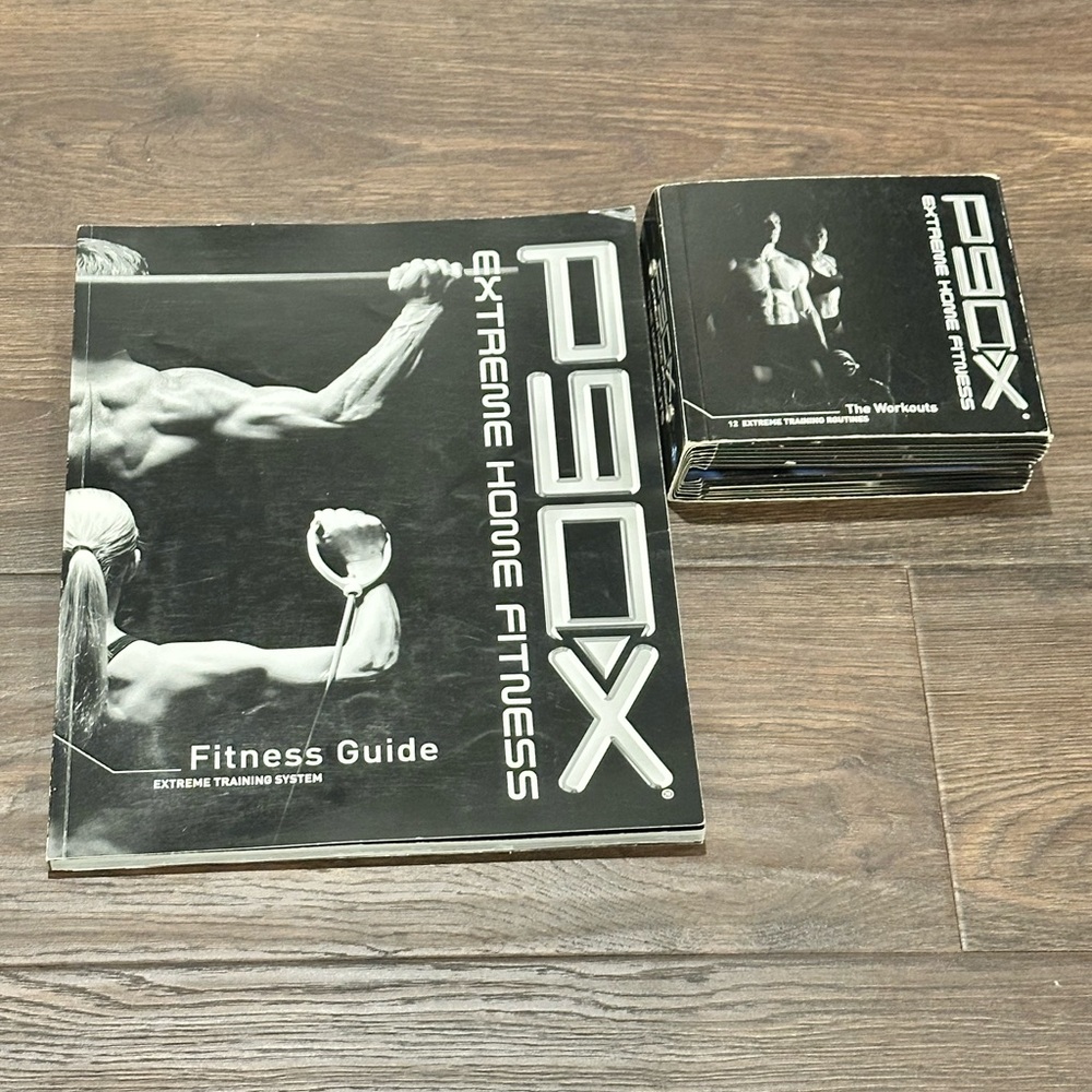 P90X Extreme Home Fitness 12 Extreme DVD Workouts Fitness Guide & Progress Chart